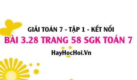 Giải bài 3.28 trang 58 Toán 7 Tập 1 SGK Kết nối tri thức